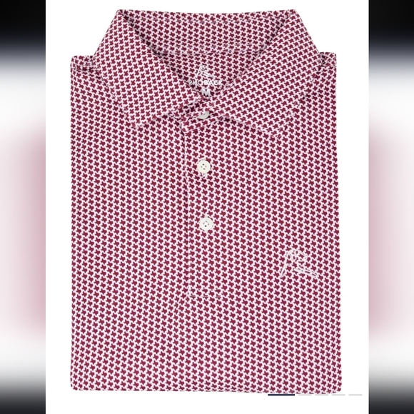 Rhoback The Don't Mess Short Sleeve Performance Polo In Maroon